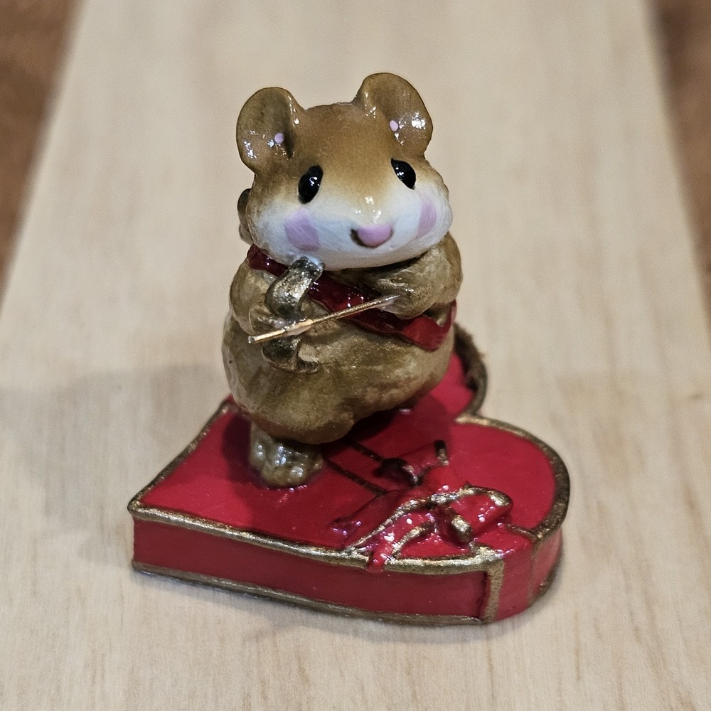 Wee Forest Folk M-94 Cupid Mouse Retired‎ Signed WP, No WFF Box 1983